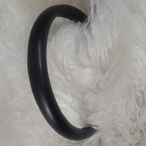 Black Faux Leather Headband - 1 inch